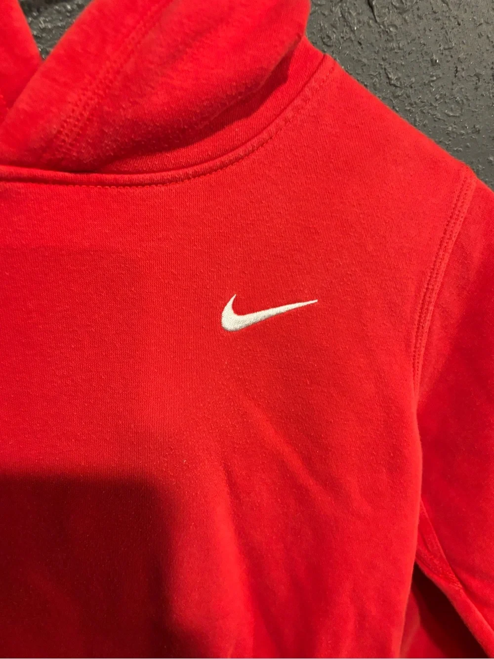 Kids Nike Red Pullover Hoodie Sweatshirt